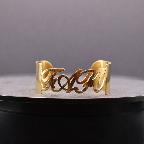 Jewelry - FAFO Script Cuff Bracelet – Gold Edition 💛💥
